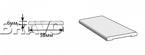Товар Наличник Прямоугольный 2150x58x6 BRK256